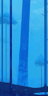 JPG 나무 일러스트 자연 하늘 풍경 사람없음 여름 파란색 평화 고요 풀 야간 숲 국내일러스트 AI일러스트 AI콘텐츠 자연요소 식물 계절 컬러 컨셉 생태계 파일형식