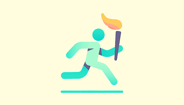 전통 상징 올림픽 일러스트 불꽃 기념 사람모양 한명 들기 달리기 노란색 열정 성화 성화봉송 주자 국내일러스트 AI파일 모양 1 감정 스포츠 컬러 모션 불 사람 파일형식 벡터