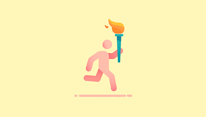 전통 상징 올림픽 일러스트 불꽃 조명 기념 사람모양 한명 들기 이벤트 달리기 노란색 열정 성화 성화봉송 주자 국내일러스트 AI파일 모양 1 감정 스포츠 컬러 모션 불 사람 파일형식 벡터