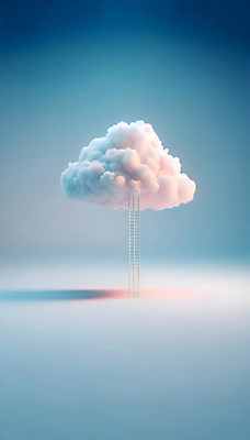 JPG 구름 편집이미지 하늘색 사다리 상상 하늘 추상 풍경 사람없음 평화 꿈 솜 디지털합성 창의성 파스텔톤 편집소스 편집실사 AI컴퓨터그래픽 AI콘텐츠 자연요소 컬러 컨셉 무늬 파란색 도구 CG 파일형식