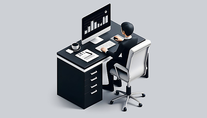 PSD 편집이미지 남자 의자 그래프 직장 한명 앉기 성인 사무실 노란색 모니터 검은색 키보드 업무 작업 책상 분석 디지털합성 문서 워커홀릭 성인남자한명만 편집소스 편집3D 1 컬러 가구 컨셉 회사 비즈니스 모션 사람 컴퓨터 3D 남자한명만 성인남자만 파일형식