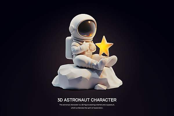 전신 PSD 편집이미지 캐릭터 별 한명 사람 앉기 타이포그라피 갈색 3D 우주 귀여움 우주비행사 외계인 바위 헬멧 우주복 카피스페이스 편집3D 자연요소 문자 1 옷 컬러 컨셉 모션 공백 미확인물체 돌_바위 보호장비 디지털합성 파일형식