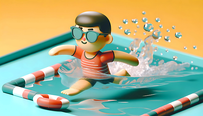 JPG 편집이미지 캐릭터 남자 수영복 어린이 자연 놀이 물장구 휴가 수영장 한명 소년 여름 파란색 선글라스 노란색 수영 자유 즐거움 활기 소년한명만 편집3D AI컴퓨터그래픽 AI콘텐츠 1 옷 계절 감정 안경 컬러 컨셉 물놀이 사람 3D 수상스포츠 생태계 남자한명만 소년만 파일형식