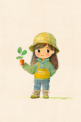 JPG 전신 나무 모자 여자 화분 어린이 일러스트 자연 한명 들기 소녀 노란색 귀여움 환경 꿈 농부 멜빵 꿈나무 소녀한명만 카피스페이스 국내일러스트 AI일러스트 AI콘텐츠 식물 직업 1 잡화 컬러 컨셉 모션 사람 공백 생태계 여자한명만 소녀만 파일형식