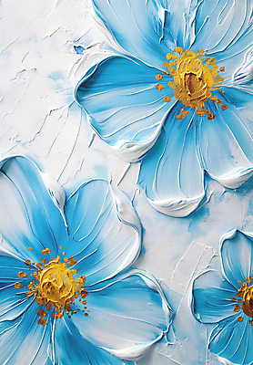 JPG 편집이미지 꽃 예술 패턴 페인팅 붓터치 사람없음 장식 파란색 물감 우아함 디지털합성 그림 질감 작품 유화 편집소스 편집실사 식물 컬러 컨셉 무늬 미술 미술도구 CG 파일형식