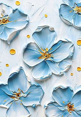 JPG 편집이미지 꽃 예술 패턴 페인팅 붓터치 사람없음 장식 파란색 물감 우아함 디지털합성 그림 질감 작품 유화 편집소스 편집실사 식물 컬러 컨셉 무늬 미술 미술도구 CG 파일형식