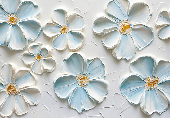 JPG 편집이미지 꽃 예술 패턴 페인팅 붓터치 사람없음 장식 파란색 물감 우아함 디지털합성 그림 질감 작품 유화 편집소스 편집실사 식물 컬러 컨셉 무늬 미술 미술도구 CG 파일형식