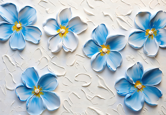 JPG 편집이미지 꽃 예술 패턴 페인팅 붓터치 사람없음 장식 파란색 물감 우아함 디지털합성 그림 질감 작품 유화 편집소스 편집실사 식물 컬러 컨셉 무늬 미술 미술도구 CG 파일형식