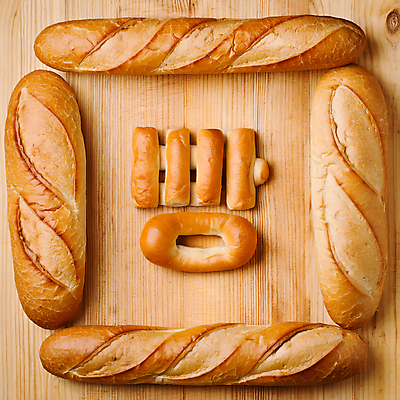 JPG 편집이미지 문자 디자인 빵 타이포그라피 한글 사람없음 갈색 디지털합성 창의력 편집소스 편집실사 AI컴퓨터그래픽 AI콘텐츠 음식 컬러 CG 파일형식