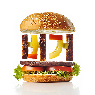 JPG 편집이미지 문자 디자인 타이포그라피 한글 사람없음 갈색 햄버거 디지털합성 패티 창의력 편집소스 편집실사 AI컴퓨터그래픽 AI콘텐츠 컬러 패스트푸드 CG 파일형식