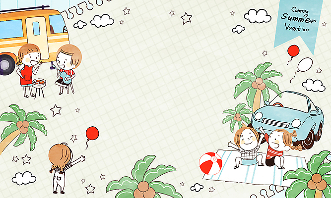 PSD 구름 여자 남자 어린이 연주 일러스트 공 휴식 프레임 소녀 소년 여러명 여름휴가 야자수 손들기 만세 캠핑 흰색 그릴 바비큐 돗자리 풍선 캠핑카 어린이만 카피스페이스 국내일러스트 자연요소 나무 음악 음식 컬러 다수 컨셉 모션 자동차 주방용품 레저 휴가 사람 공백 파일형식 여름_계절
