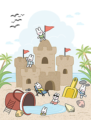 PSD 구름 수영복 일러스트 사다리 갈매기 조개 휴식 해변 사람없음 여름 야자수 갈색 바구니 깃발 삽 토끼캐릭터 모래성 모래놀이 카피스페이스 국내일러스트 자연요소 나무 옷 계절 모래 바다 컬러 동물캐릭터 컨셉 놀이 조류 어패류 공백 도구 토끼 파일형식