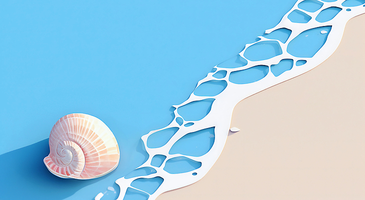 JPG 편집이미지 파도 자연 조개 해변 사람없음 여름 파란색 분위기 소라 파도소리 카피스페이스 편집실사 계절 바다 컬러 컨셉 어패류 소리 공백 CG 생태계 파일형식