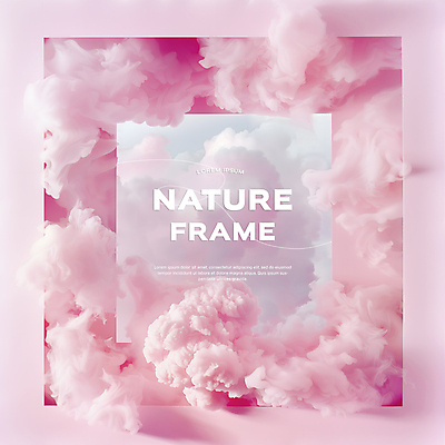 PSD 구름 편집이미지 분홍색 자연 하늘 프레임 사람없음 여름 맑음 분위기 화사함 몽환 카피스페이스 이미지편집 자연요소 계절 컬러 컨셉 날씨 공백 생태계 파일형식