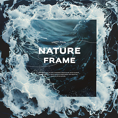 PSD 편집이미지 파도 바다 자연 프레임 사람없음 여름 파란색 맑음 분위기 시원함 카피스페이스 이미지편집 계절 컬러 컨셉 날씨 공백 생태계 파일형식