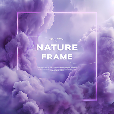 PSD 구름 편집이미지 자연 하늘 프레임 사람없음 여름 맑음 보라색 분위기 화사함 몽환 카피스페이스 이미지편집 자연요소 계절 컬러 컨셉 날씨 공백 생태계 파일형식