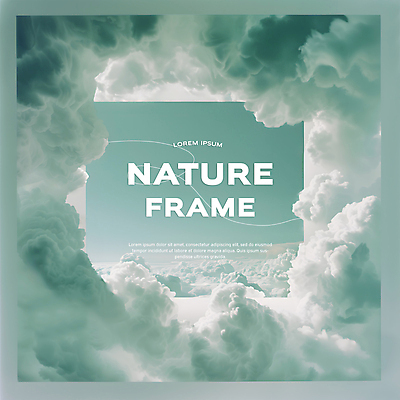PSD 구름 편집이미지 자연 하늘 프레임 사람없음 여름 맑음 분위기 화사함 민트색 몽환 카피스페이스 이미지편집 자연요소 계절 컬러 컨셉 날씨 공백 생태계 파일형식