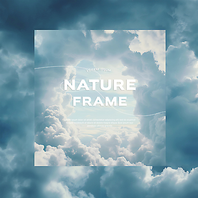 PSD 구름 편집이미지 하늘색 자연 하늘 프레임 사람없음 여름 맑음 분위기 화사함 몽환 카피스페이스 이미지편집 자연요소 계절 컨셉 날씨 파란색 공백 생태계 파일형식