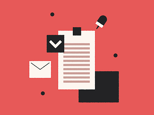 디자인 일러스트 비즈니스 텍스트 커뮤니케이션 관리 사람없음 그래픽 빨간색 작업 이메일 체크표시 문서 소통 국내일러스트 AI파일 컬러 컨셉 확인 파일형식 벡터