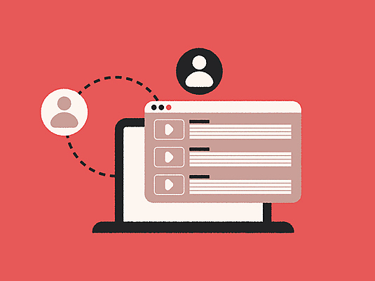 디자인 일러스트 비즈니스 텍스트 커뮤니케이션 관리 사람없음 그래픽 빨간색 노트북 작업 연결 소통 프로필 국내일러스트 AI파일 컬러 컨셉 전자제품 파일형식 벡터