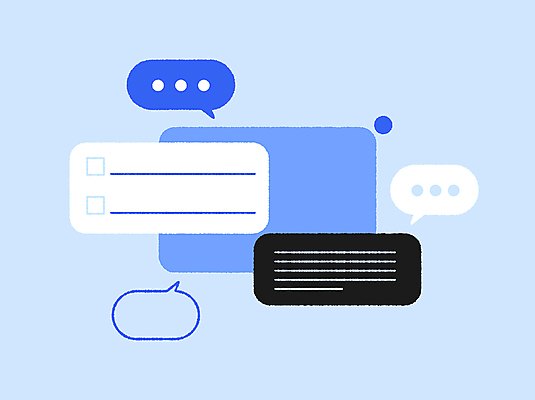 디자인 말풍선 일러스트 비즈니스 텍스트 커뮤니케이션 사람없음 그래픽 파란색 작업 메시지 연결 소통 국내일러스트 AI파일 컬러 컨셉 파일형식 벡터