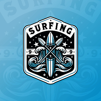 물결 스포츠 파도 일러스트 사람없음 파란색 서핑보드 서핑 급류 심볼 노 배지 국내일러스트 AI파일 바다 컬러 수상스포츠 보드_스포츠 선박 파일형식 벡터