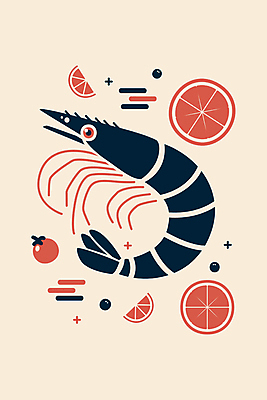 음식 일러스트 식재료 방울토마토 새우 사람없음 반짝임 주황색 자몽 해산물 국내일러스트 AI파일 컬러 토마토 과일 모션 갑각류 파일형식 벡터