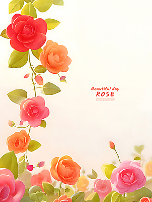 PSD 꽃잎 꽃다발 일러스트 수채화 프레임 타이포그라피 사람없음 빨간색 여름 장미 봄 풀잎 화려 카피스페이스 국내일러스트 문자 계절 꽃 컬러 컨셉 잎 공백 풀_식물 파일형식