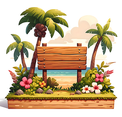 JPG 구름 꽃 바다 섬 여행 일러스트 휴식 열대 간판 프레임 풍경 해변 사람없음 여름 야자수 휴양지 알로하 트로피컬아트 국내일러스트 AI일러스트 AI콘텐츠 자연요소 나무 식물 계절 컨셉 장소 인사 그림 파일형식