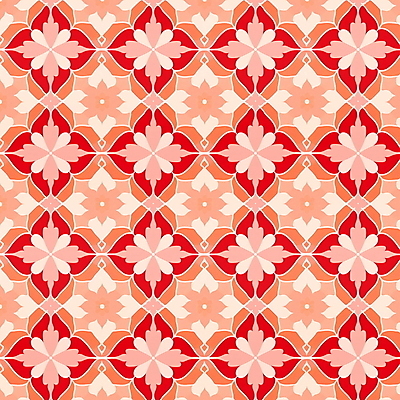 PSD 디자인 꽃 일러스트 추상 사람없음 그래픽 빨간색 패턴백그라운드 모로코 대칭 국내일러스트 식물 컬러 백그라운드 무늬 패턴 아프리카 파일형식