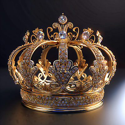 JPG 편집이미지 왕관 사람없음 화려 황금 보석 오브젝트 편집실사 AI포토 AI콘텐츠 컨셉 광석 CG 파일형식