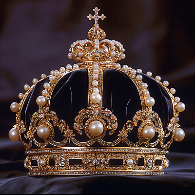 JPG 편집이미지 왕관 사람없음 화려 황금 오브젝트 진주 편집실사 AI포토 AI콘텐츠 컨셉 보석 CG 파일형식