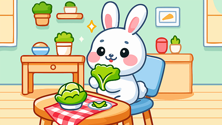 식물 화분 잎 채소 일러스트 창문 식탁 사람없음 일상 식탁보 토끼캐릭터 서랍장 벡터 국내일러스트 AI파일 동물캐릭터 가구 탁자 라이프 토끼 파일형식