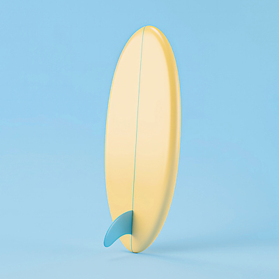 JPG 아이콘 사람없음 여름 파란색 3D아이콘 노란색 3D소스 3D 서핑보드 AI컴퓨터그래픽 AI콘텐츠 계절 컬러 보드_스포츠 디지털합성 파일형식