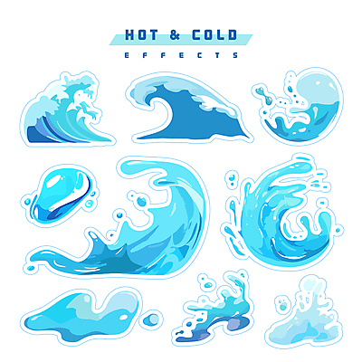 파도 스티커 일러스트 사람없음 물 파란색 세트 물방울 시원함 오브젝트 엘리먼트 편집소스 이펙트그래픽 국내일러스트 AI파일 자연요소 바다 컬러 그래픽백그라운드 파일형식 벡터