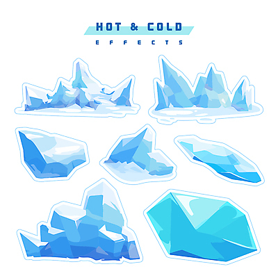 조각 스티커 일러스트 사람없음 파란색 세트 얼음 차가움 파편 오브젝트 엘리먼트 편집소스 이펙트그래픽 국내일러스트 AI파일 자연요소 컬러 그래픽백그라운드 파일형식 벡터