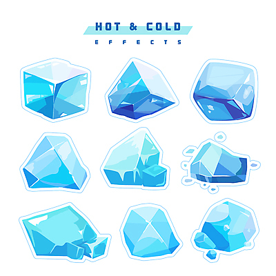 조각 스티커 일러스트 사람없음 파란색 세트 얼음 차가움 파편 오브젝트 엘리먼트 편집소스 이펙트그래픽 국내일러스트 AI파일 자연요소 컬러 그래픽백그라운드 파일형식 벡터