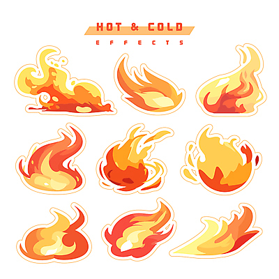 스티커 일러스트 불 불꽃 사람없음 빨간색 세트 뜨거움 오브젝트 엘리먼트 편집소스 이펙트그래픽 국내일러스트 AI파일 자연요소 컬러 그래픽백그라운드 파일형식 벡터
