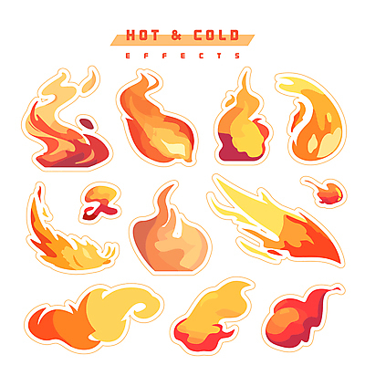 스티커 일러스트 불 불꽃 사람없음 빨간색 세트 뜨거움 오브젝트 엘리먼트 편집소스 이펙트그래픽 국내일러스트 AI파일 자연요소 컬러 그래픽백그라운드 파일형식 벡터