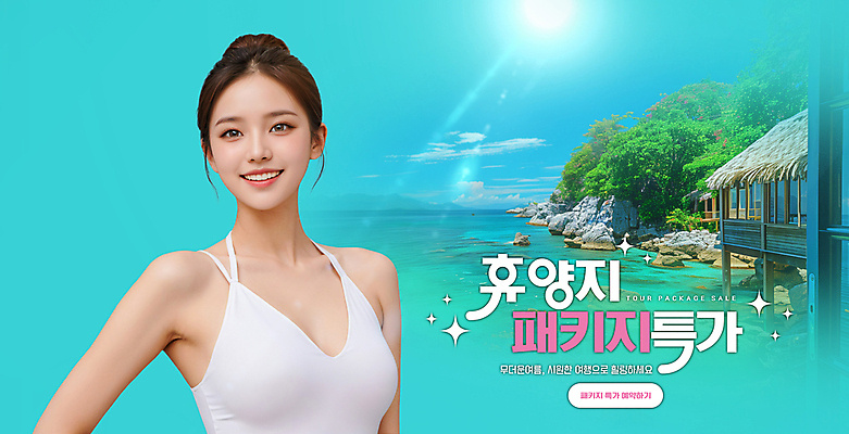 PSD 편집이미지 여자 수영복 바다 하늘색 휴가 한명 상반신 성인 해변 여름 여름휴가 야자수 세일 휴양지 패키지 의료성형뷰티 성인여자한명만 이미지편집 나무 1 옷 계절 사람 파란색 장소 여자한명만 성인여자만 파일형식 여름_계절