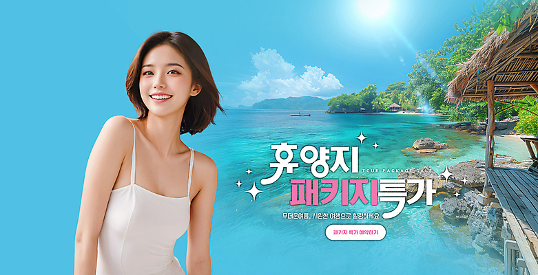 PSD 편집이미지 여자 수영복 바다 하늘색 휴가 한명 상반신 성인 해변 여름 여름휴가 야자수 세일 휴양지 패키지 의료성형뷰티 성인여자한명만 이미지편집 나무 1 옷 계절 사람 파란색 장소 여자한명만 성인여자만 파일형식 여름_계절