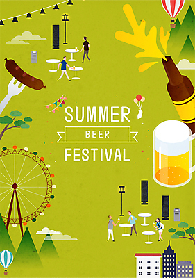 전신 나무 여자 남자 포크 가로등 일러스트 조명 산 맥주 이벤트 여러명 성인 건물 연두색 여름 축제 스피커 열기구 소시지 놀이기구 맥주잔 대관람차 성인만 테이블롤 국내일러스트 AI파일 식물 식기 건축물 계절 공공시설 빵 음향기기 다수 술잔 항공교통 주류 사람 초록색 가공식품 파일형식 벡터