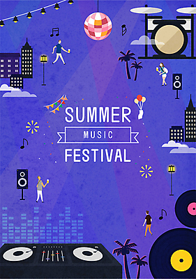 전신 여자 남자 가로등 음표 일러스트 조명 이벤트 여러명 성인 건물 여름 파란색 야자수 스피커 드럼 미러볼 가랜드 디제잉 디제잉기계 음악축제 성인만 국내일러스트 AI파일 나무 건축물 기호 계절 공공시설 음악 컬러 음향기기 다수 타악기 사람 장식 축제 파티용품 파일형식 벡터