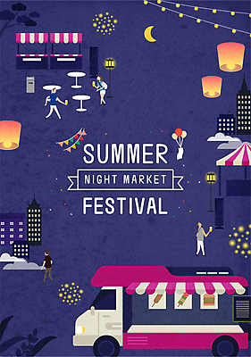 전신 여자 남자 가로등 일러스트 조명 이벤트 여러명 성인 건물 여름 빛 상점 축제 햄버거 꼬치 야간 초승달 남색 핫도그 야시장 푸드트럭 성인만 테이블롤 국내일러스트 AI파일 자연요소 건축물 계절 공공시설 음식 빵 컬러 다수 패스트푸드 사람 트럭 달 시장 파일형식 벡터