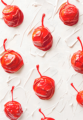 JPG 편집이미지 패턴 페인팅 붓터치 사람없음 빨간색 체리 그림 질감 작품 유화 편집실사 컬러 무늬 과일 미술 CG 파일형식