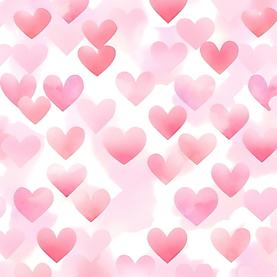 JPG 분홍색 패턴 일러스트 수채화 사람없음 귀여움 하트 하트백그라운드 번짐 국내일러스트 AI일러스트 AI콘텐츠 모양 컬러 백그라운드 컨셉 무늬 파일형식 효과