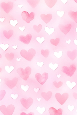 JPG 분홍색 패턴 일러스트 수채화 사람없음 귀여움 하트 하트백그라운드 번짐 국내일러스트 AI일러스트 AI콘텐츠 모양 컬러 백그라운드 컨셉 무늬 파일형식 효과