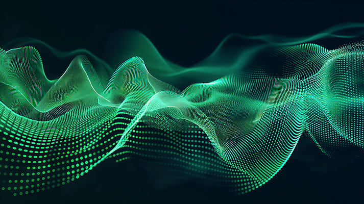 JPG 편집이미지 물결 곡선 사람없음 초록색 빛 점 파동 겹침 편집실사 AI컴퓨터그래픽 AI콘텐츠 선 컬러 순간포착 CG 파일형식