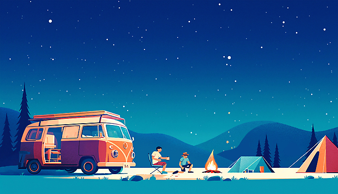 전신 PSD 나무 남자 아들 어린이 여행 일러스트 가족 밤하늘 아웃도어 텐트 앉기 소년 성인 두명 여름 파란색 반짝임 캠핑 아빠 모닥불 감성 캠핑카 남자만 캠핑의자 국내일러스트 식물 계절 컬러 컨셉 의자 관계 모션 자동차 하늘 불 레저 캠핑도구 사람 야간 파일형식