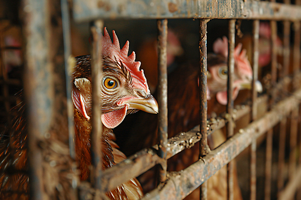 JPG 편집이미지 사람없음 닭 바이러스 디지털합성 전염 사육장 닭장 가축전염병 편집실사 AI포토 AI콘텐츠 조류 질병 CG 감염 전염병 파일형식